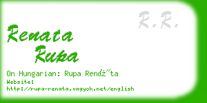 renata rupa business card